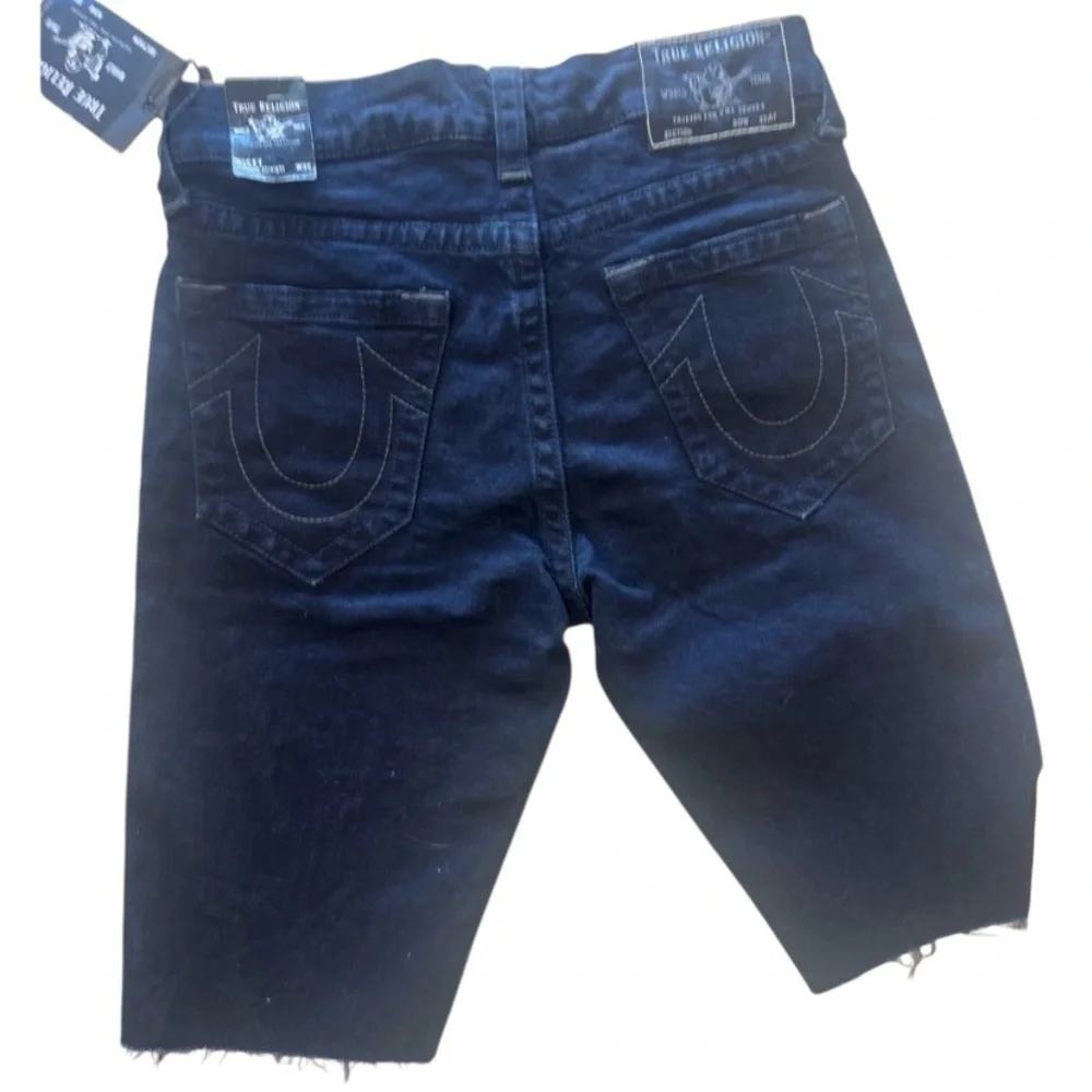 Sz 30 true religion jean shorts navy blue